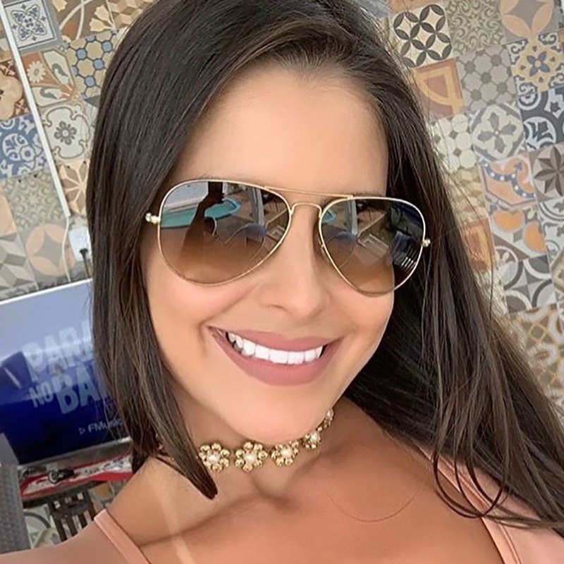Street Fashion Glasses - Retro Fashion Metal Oval Frame Sunglasses