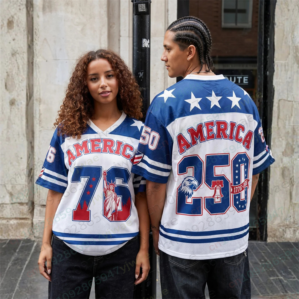 Street Fashion Usa - USA 250th Anniversary Mesh Jersey Fashionable