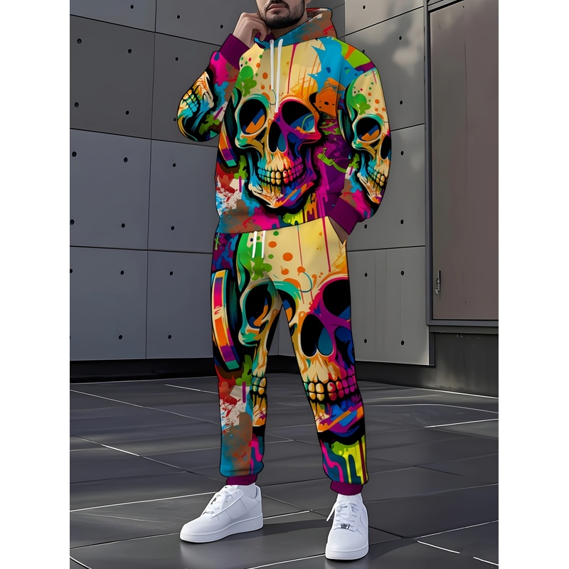 Street Fashion Style - Fashionable Skeleton Pattern Set, Fashionable Printed