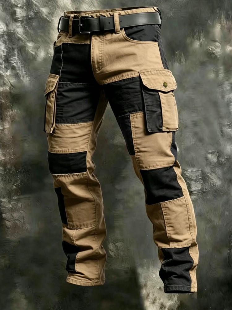 Cotton Men Cargo Pants Khaki C - огляд і ціна Street Fashion Art