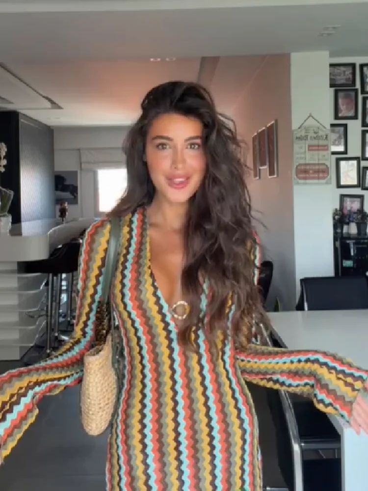 Boho Curvy Maxi Dress Stripes  - огляд і ціна Fashion Street Night