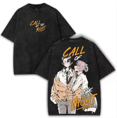 CALL OF THE NIGHT Washed T-shi - огляд і ціна Fashion Street Night
