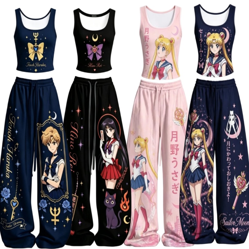 Men/Women Sailor Moon 2 Piece  - огляд і ціна Street Fashion Vest