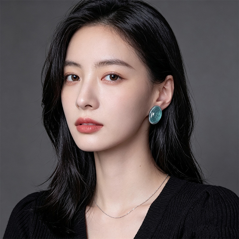 Luminous Blue Oval Jewelry Acc - огляд і ціна Street Fashion Earrings