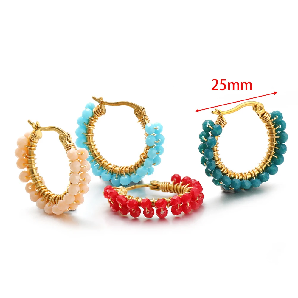 1 Pair Crystal Beads Wire Wind - огляд і ціна Street Fashion Earrings