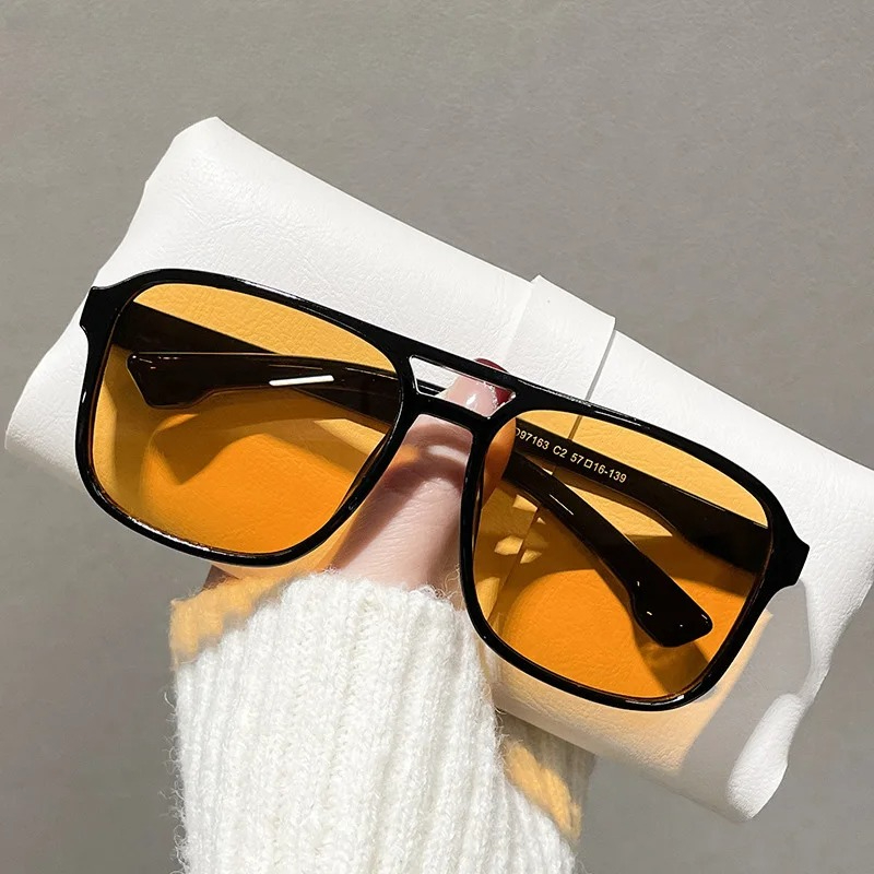 Square Double Bridges Sunglass - огляд і ціна Street Fashion Glasses