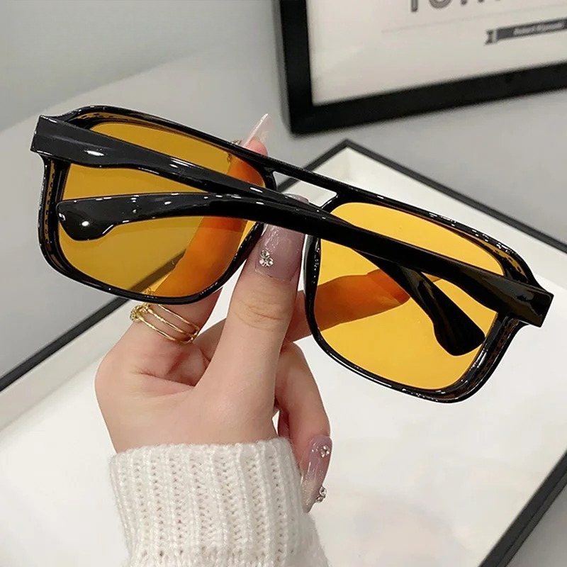Square Double Bridges Sunglass - огляд і ціна Street Fashion Glasses