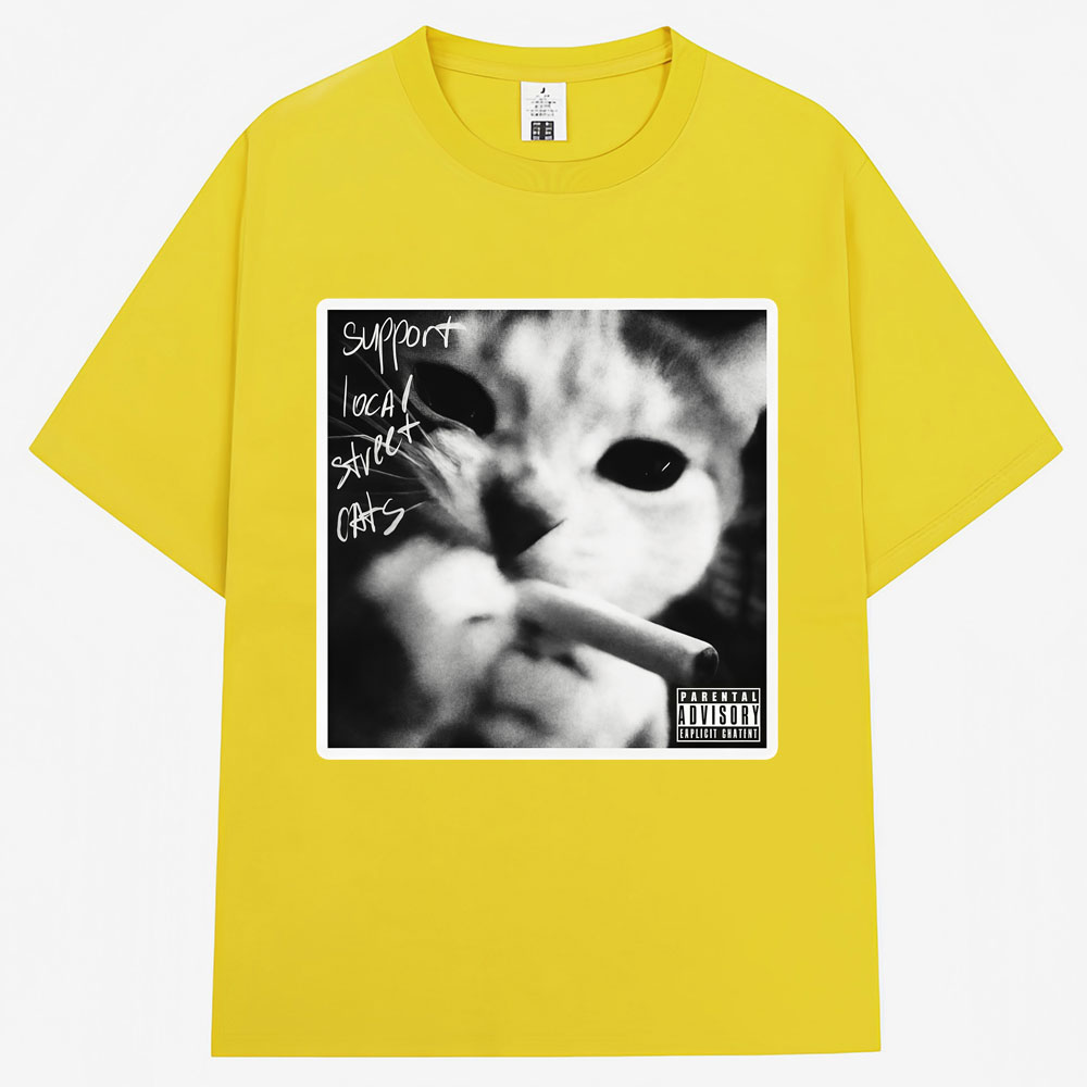 90s Vintage Funny Cat Meme T S - огляд і ціна Fashion Street Cat