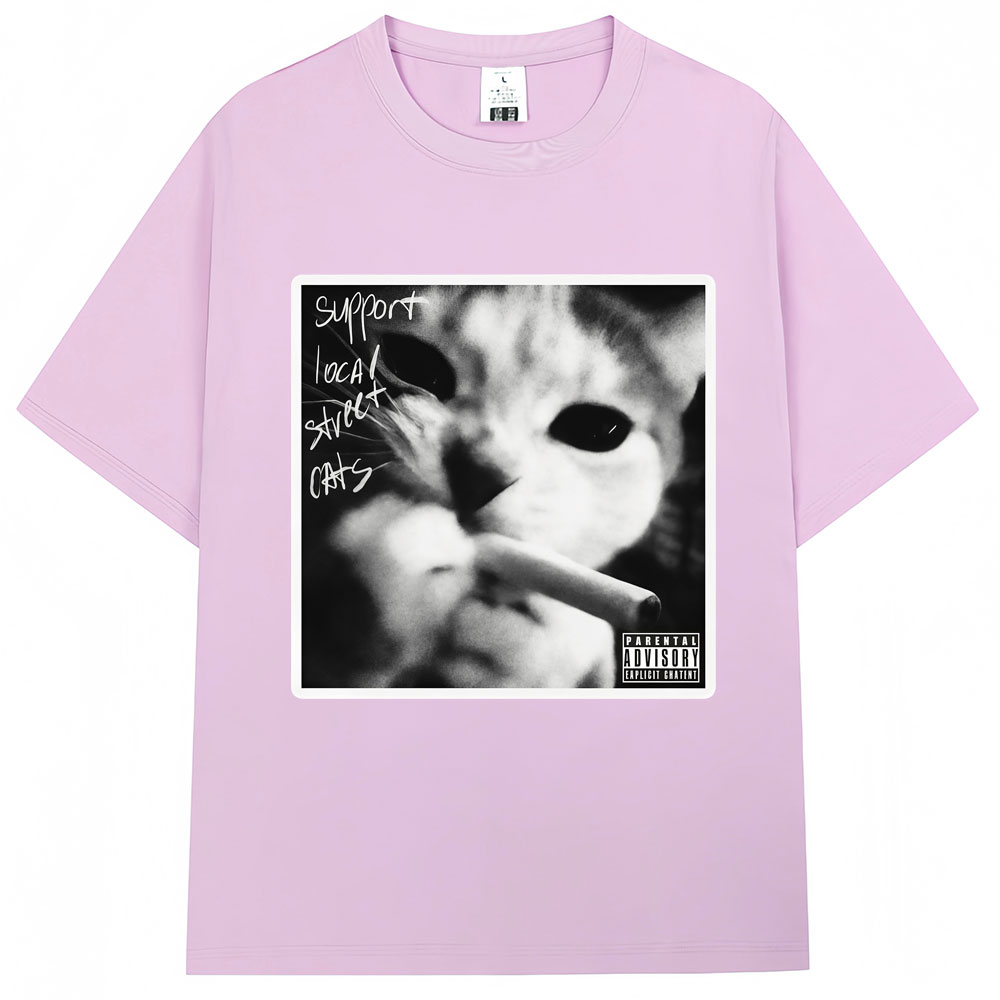 90s Vintage Funny Cat Meme T S - огляд і ціна Fashion Street Cat