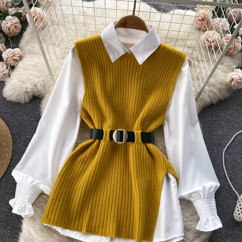 Fashion Knitted Vest and Shirt - огляд і ціна Street Fashion Vest