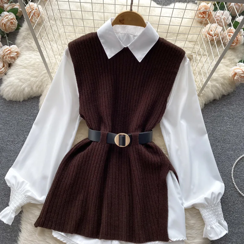 Fashion Knitted Vest and Shirt - огляд і ціна Street Fashion Vest