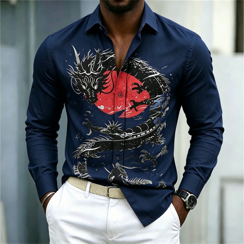 2026 New Men's Shirt White Bla - огляд і ціна Street Fashion Style