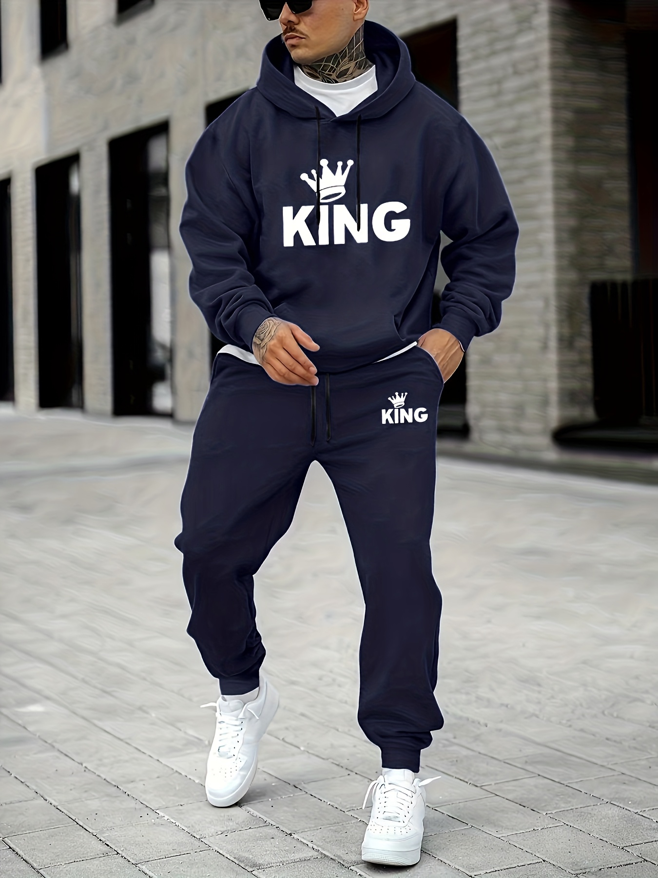 Men's KING Crown Print Tracksu - огляд і ціна Street Fashion Art
