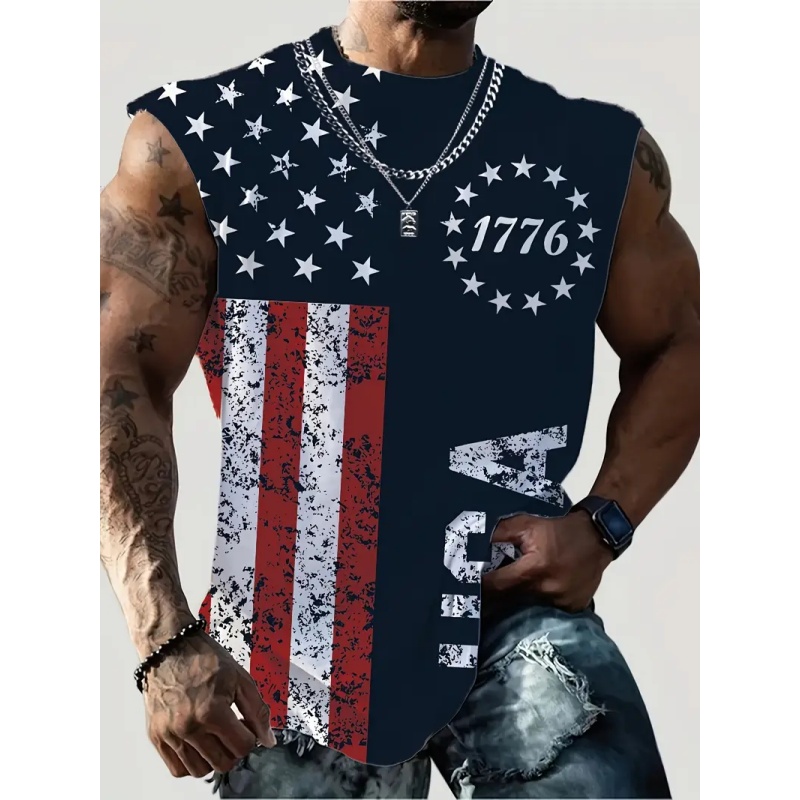 3D Print American Flag Tank To - огляд і ціна Street Fashion Usa
