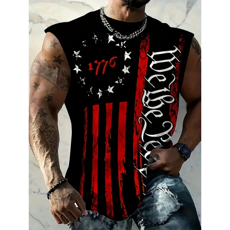 3D Print American Flag Tank To - огляд і ціна Street Fashion Usa
