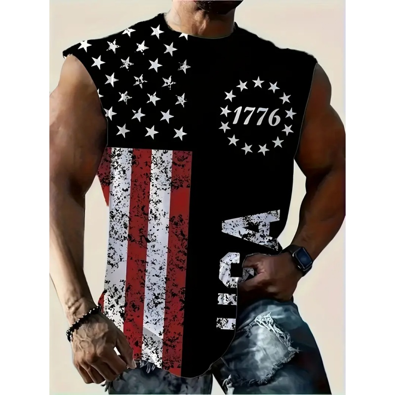 3D Print American Flag Tank To - огляд і ціна Street Fashion Usa