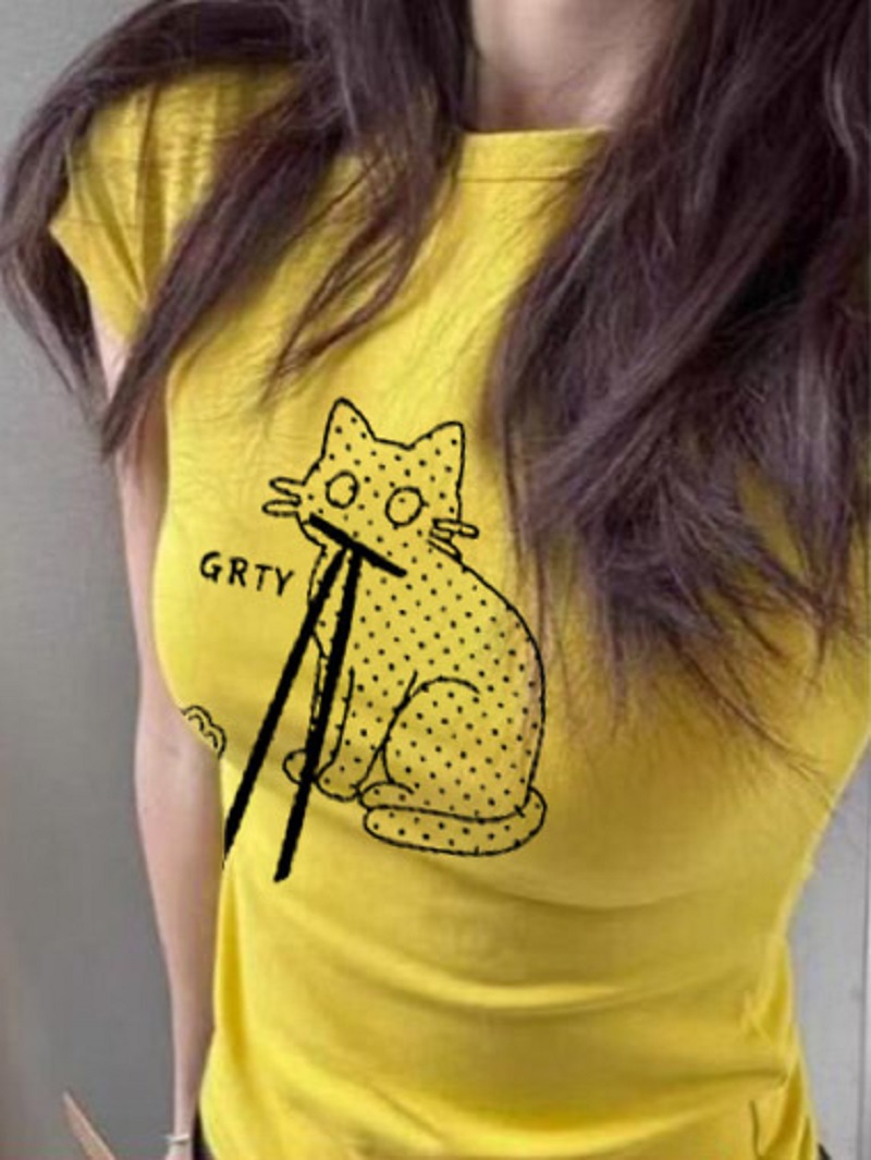 Cotton 100% Y2K Slim Fit Cropp - огляд і ціна Fashion Street Cat