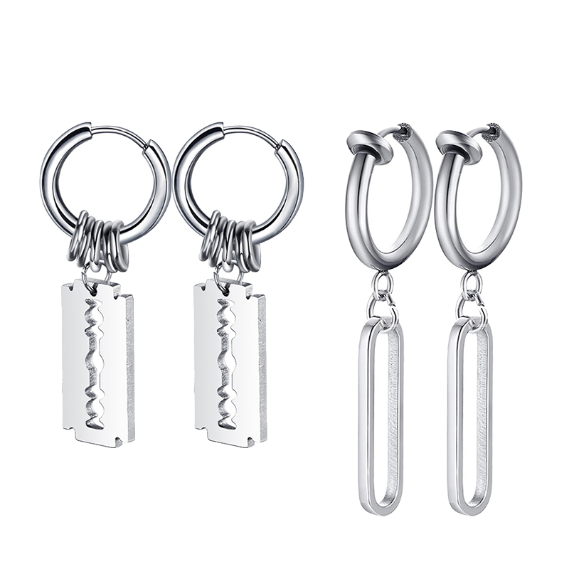 Fashion Stainless Steel Blade  - огляд і ціна Street Fashion Earrings
