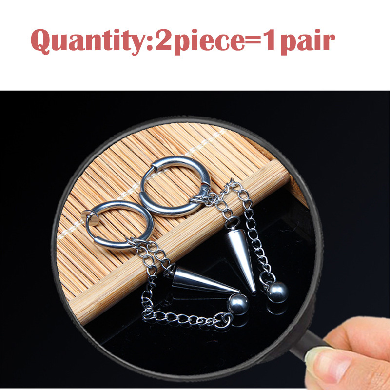 Boys Stainless Steel Long Chai - огляд і ціна Street Fashion Earrings