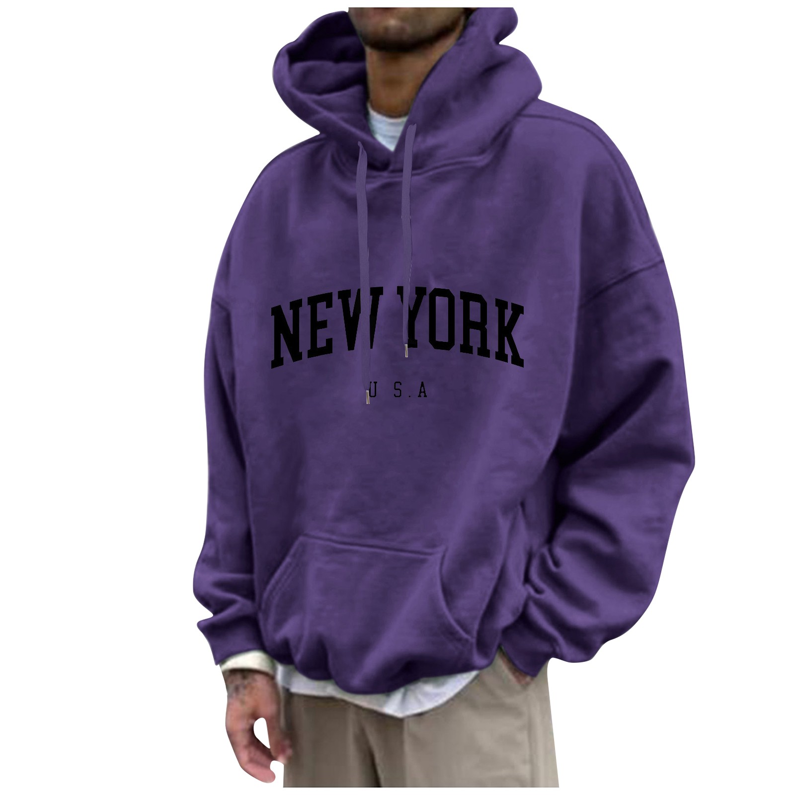 New York Print Mens Hoodies Fa - огляд і ціна Street Fashion Of New York