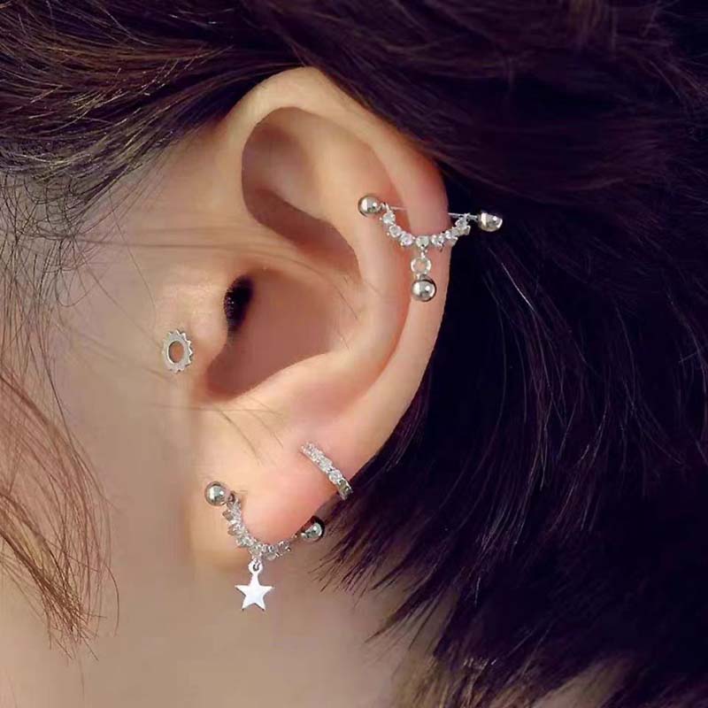 Sexy Trendy Zircon Star Pierci - огляд і ціна Street Fashion Earrings