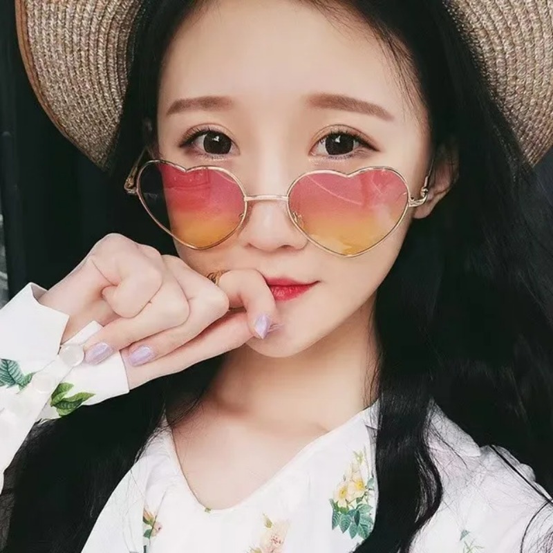 Fashion Heart Shaped Metal Sun - огляд і ціна Street Fashion Glasses