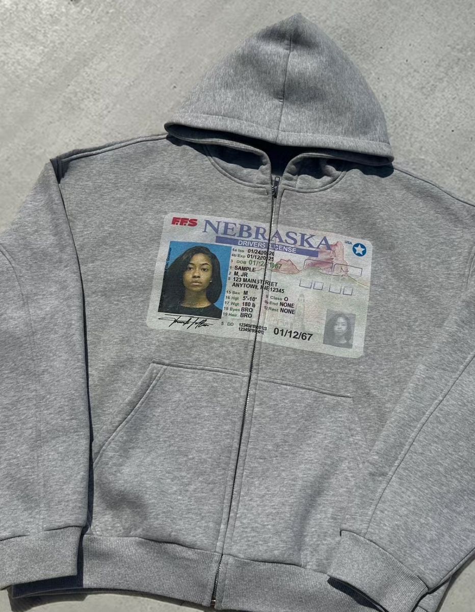 Y2K retro grey zip hoodies fas - огляд і ціна Street Style New York Fashion