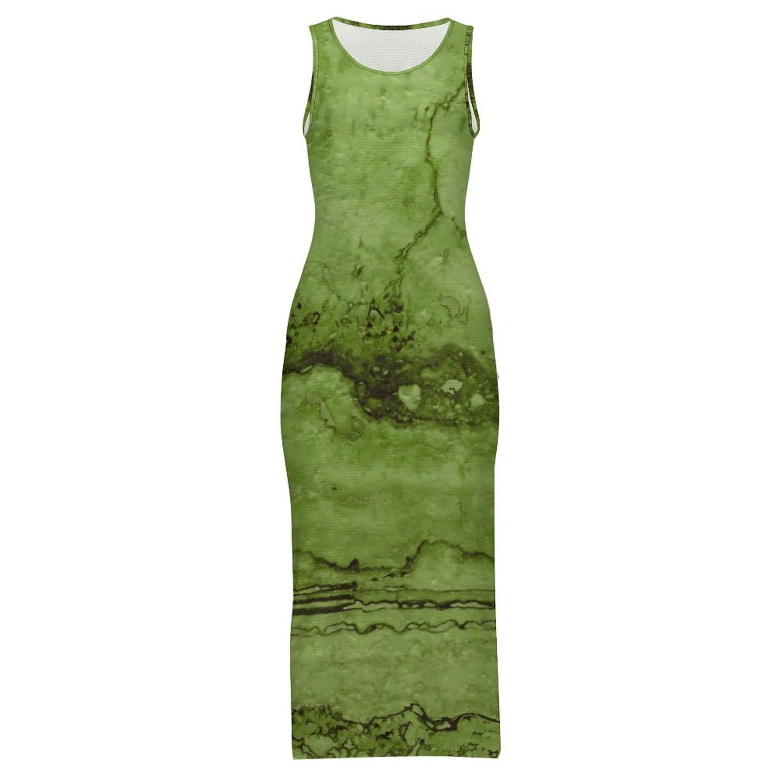 Women Green Abstract Moss Dres - огляд і ціна Fashion Street Night