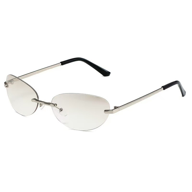 Rimless  Oval Sun Glasses for  - огляд і ціна Street Fashion Glasses