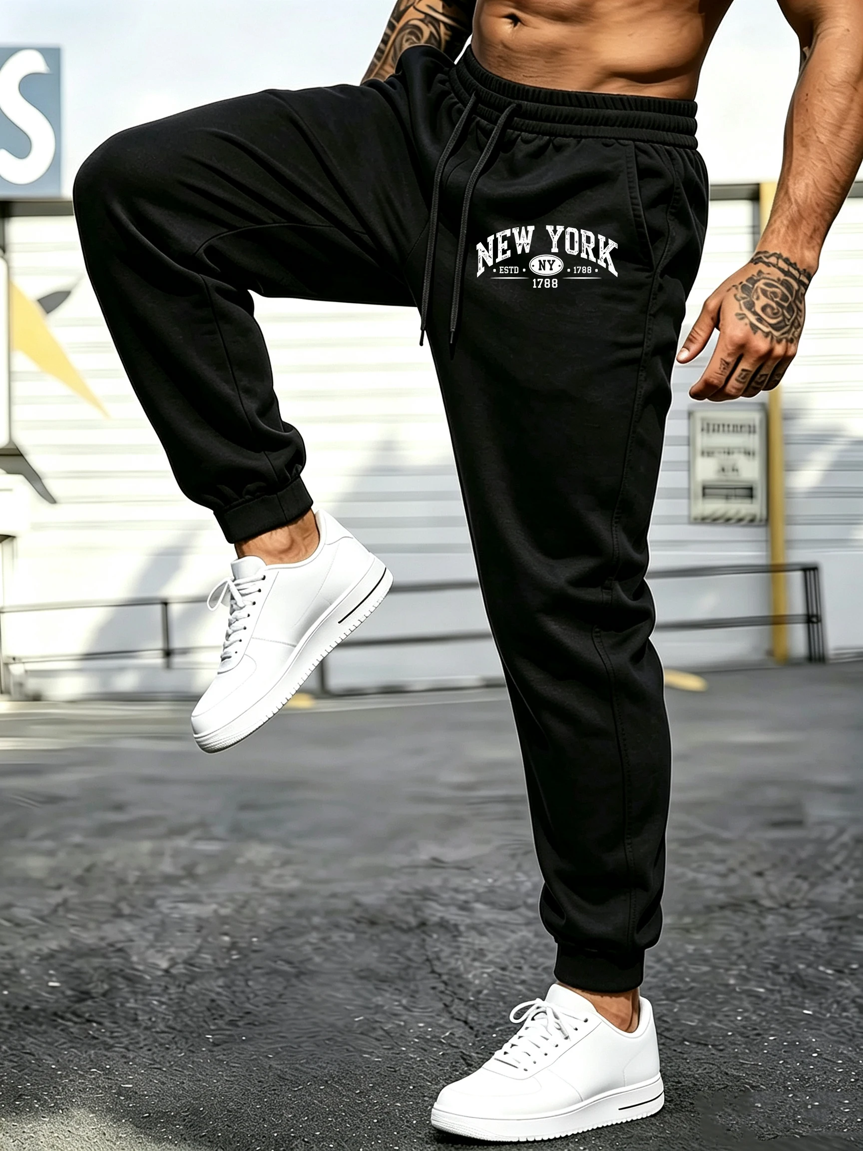 Men's jogging trousers, New Yo - огляд і ціна Street Style New York Fashion