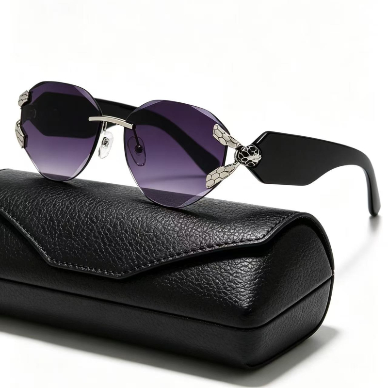 2026 Snake Head Decor Rimless  - огляд і ціна Street Fashion Glasses