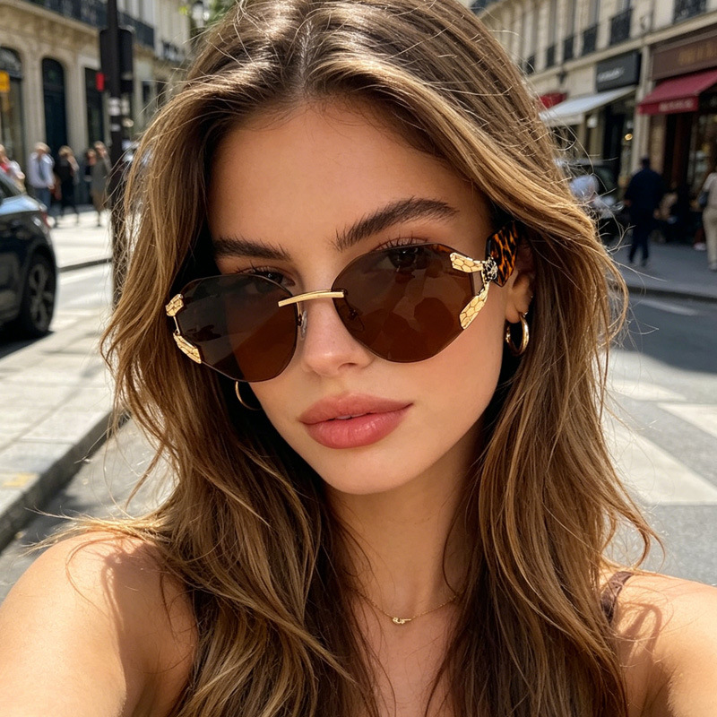 2026 Snake Head Decor Rimless  - огляд і ціна Street Fashion Glasses